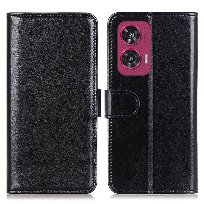 Bőrtok Motorola Edge 50 Fusion Lakkbőr Utánzat