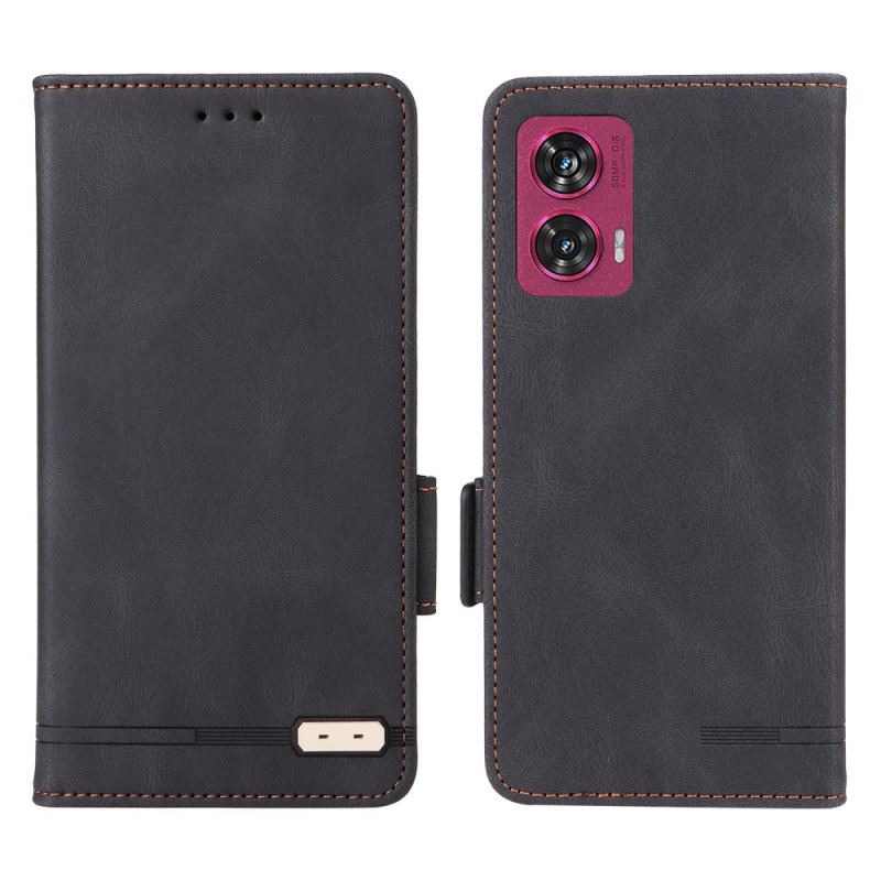 Bőrtok Motorola Edge 50 Fusion Retro Dizájn