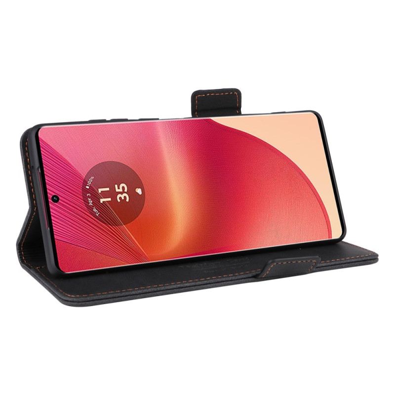 Bőrtok Motorola Edge 50 Fusion Retro Dizájn