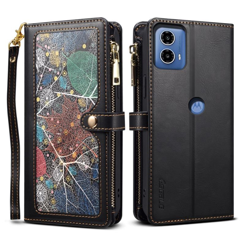 Bőrtok Motorola Edge 50 Fusion Rfid Blokkoló Zsinór És Vállpánt Eseble