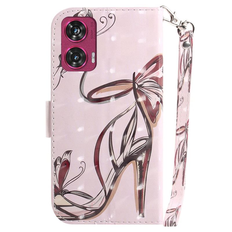 Bőrtok Motorola Edge 50 Fusion Szíjszivattyú