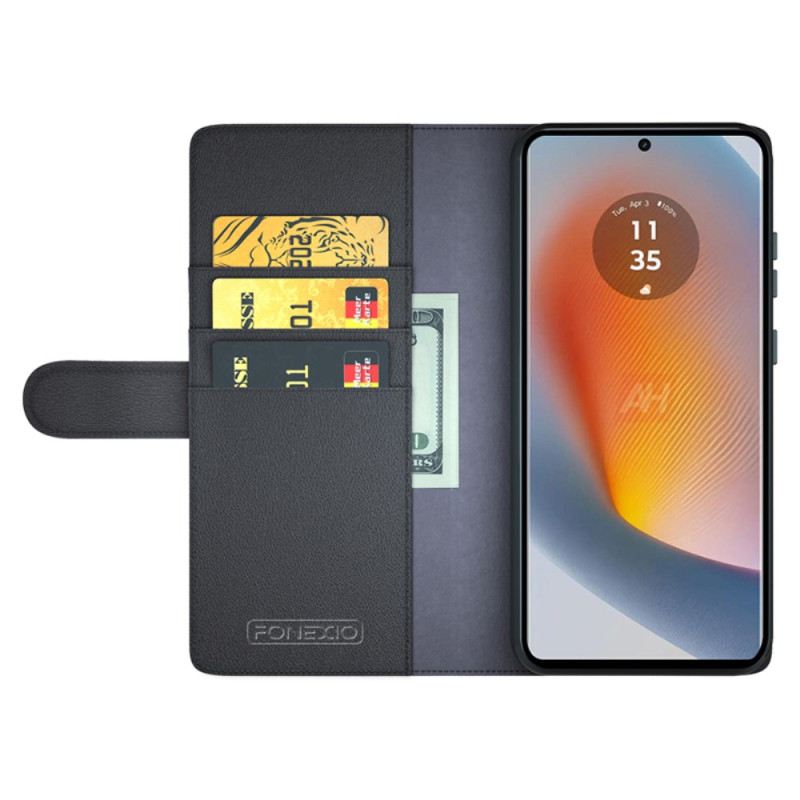 Fliptok Motorola Edge 50 Fusion Bőr