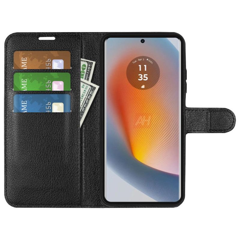 Fliptok Motorola Edge 50 Fusion Licsi Műbőr