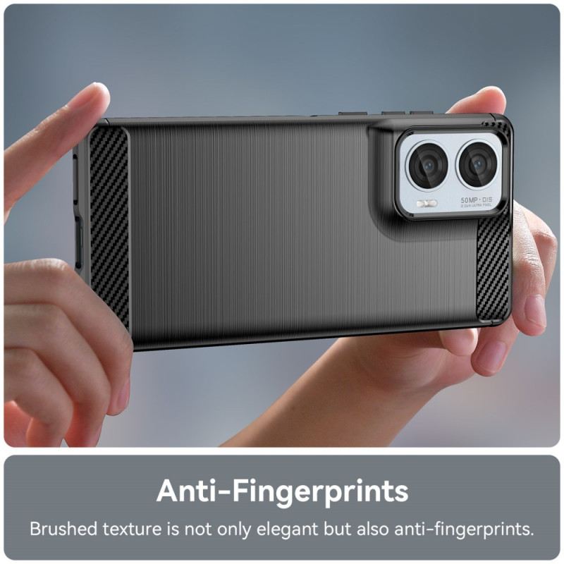 Tok Motorola Edge 50 Fusion Szálcsiszolt Szénszál