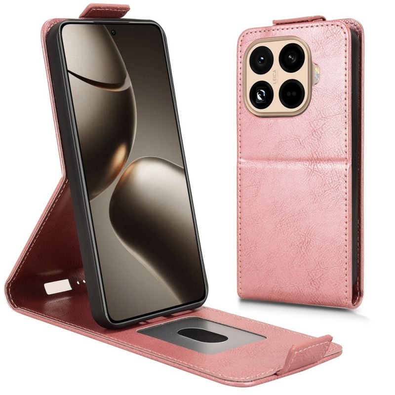 Bőrtok Xiaomi 15t Pro Függőlegesen Kihajtható Dizájn