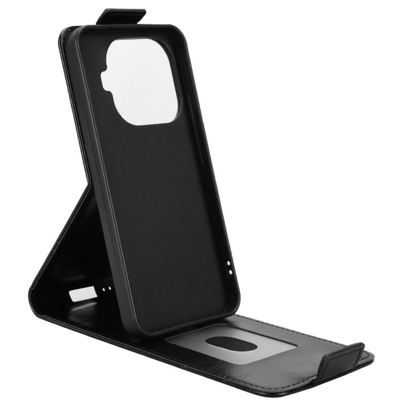 Bőrtok Xiaomi 15t Pro Függőlegesen Kihajtható Dizájn