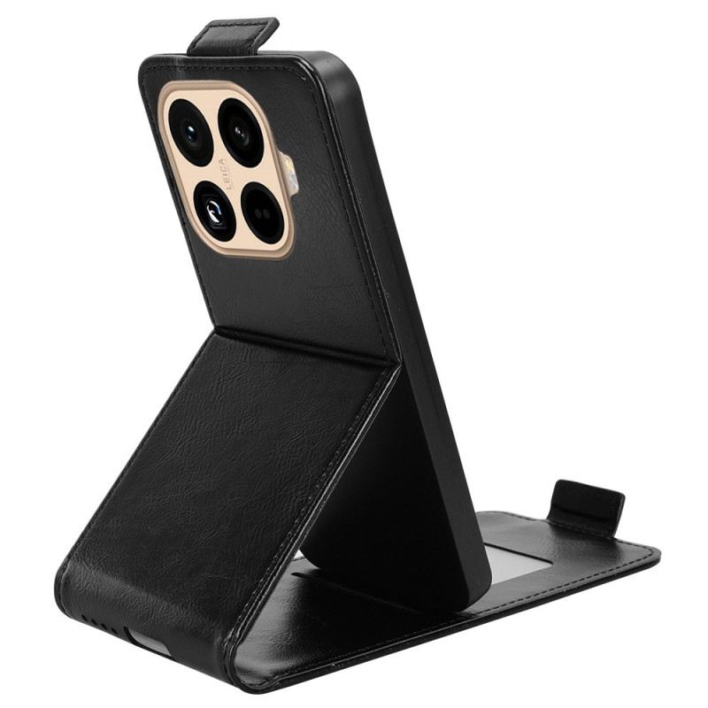 Bőrtok Xiaomi 15t Pro Függőlegesen Kihajtható Dizájn