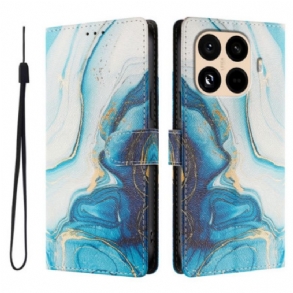 Bőrtok Xiaomi 15t Pro Kék Márvány