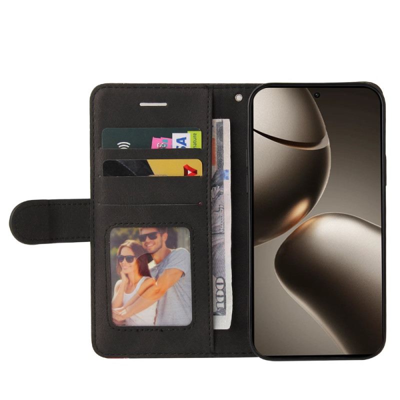 Bőrtok Xiaomi 15t Pro Kétszínű Hullámos