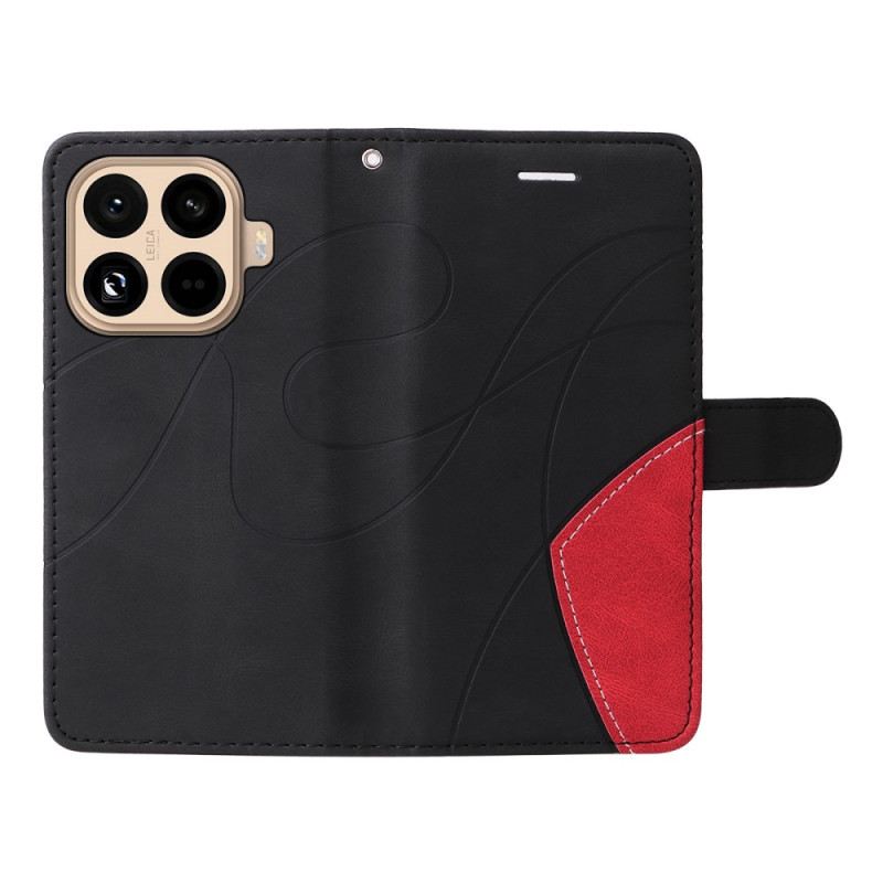 Bőrtok Xiaomi 15t Pro Kétszínű Hullámos