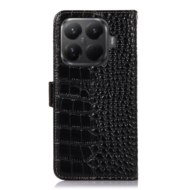 Bőrtok Xiaomi 15t Pro Krokodilmintás Textúrázott Bőr