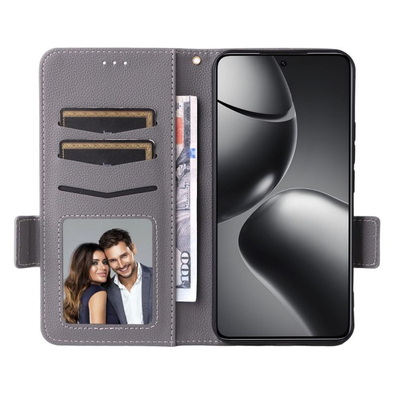 Bőrtok Xiaomi 15t Pro Műbőr Nyakpántos