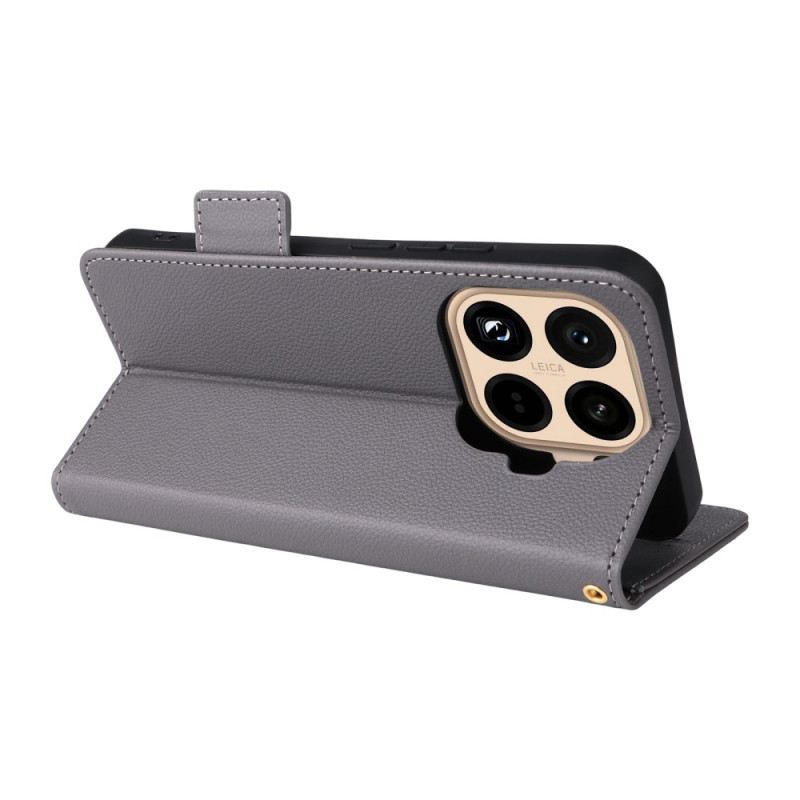 Bőrtok Xiaomi 15t Pro Műbőr Nyakpántos