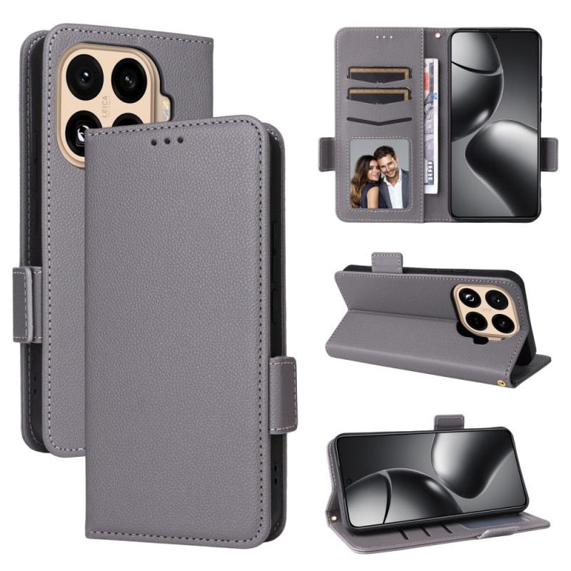 Bőrtok Xiaomi 15t Pro Műbőr Nyakpántos