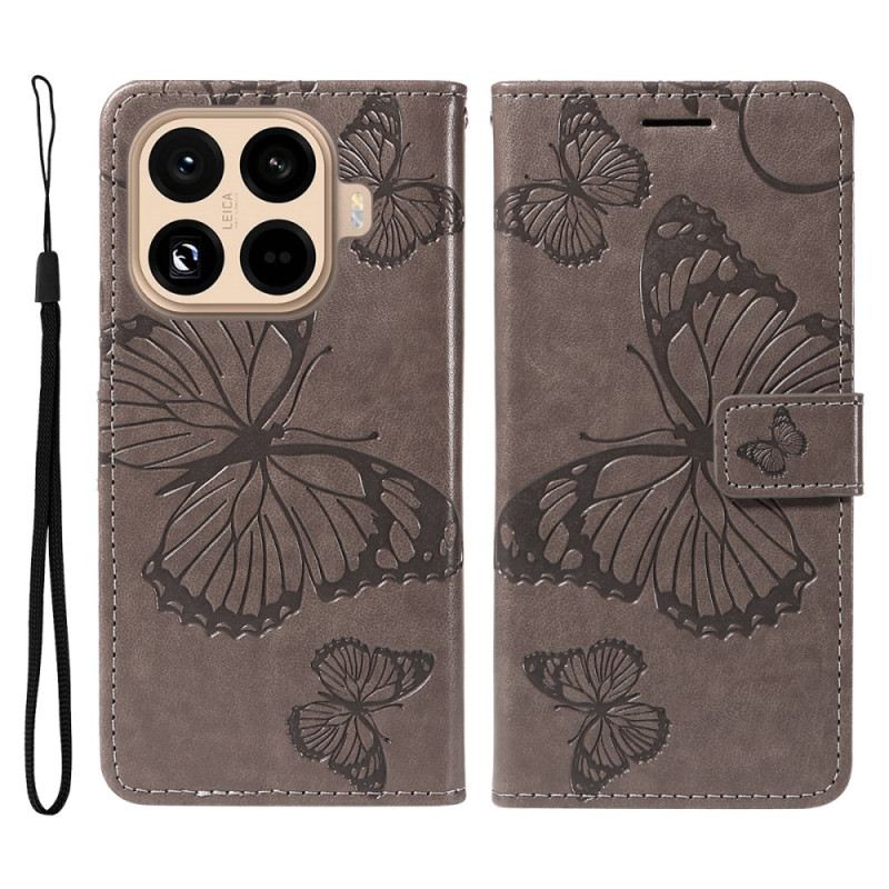 Bőrtok Xiaomi 15t Pro Óriás Pillangók