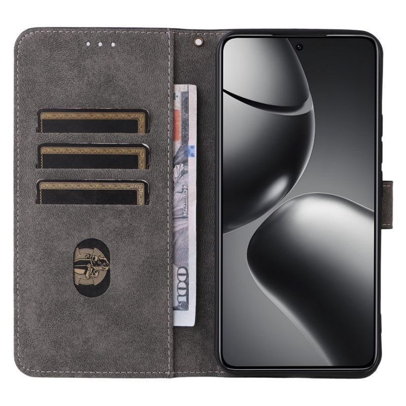 Bőrtok Xiaomi 15t Pro Rfid Pénztárca Velúr Hatással