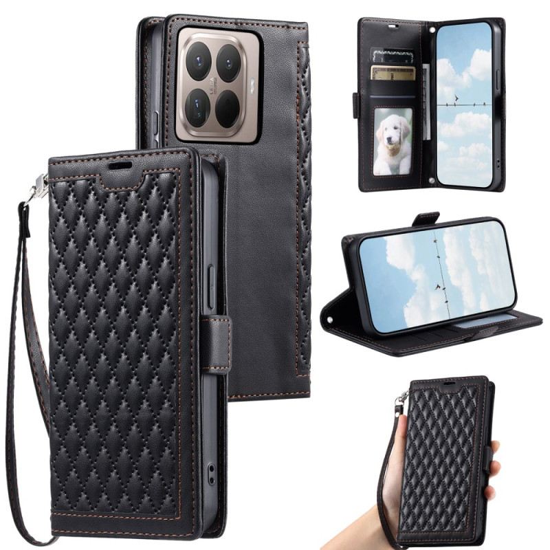 Bőrtok Xiaomi 15t Pro Steppelt Pántos