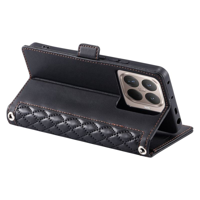 Bőrtok Xiaomi 15t Pro Steppelt Pántos