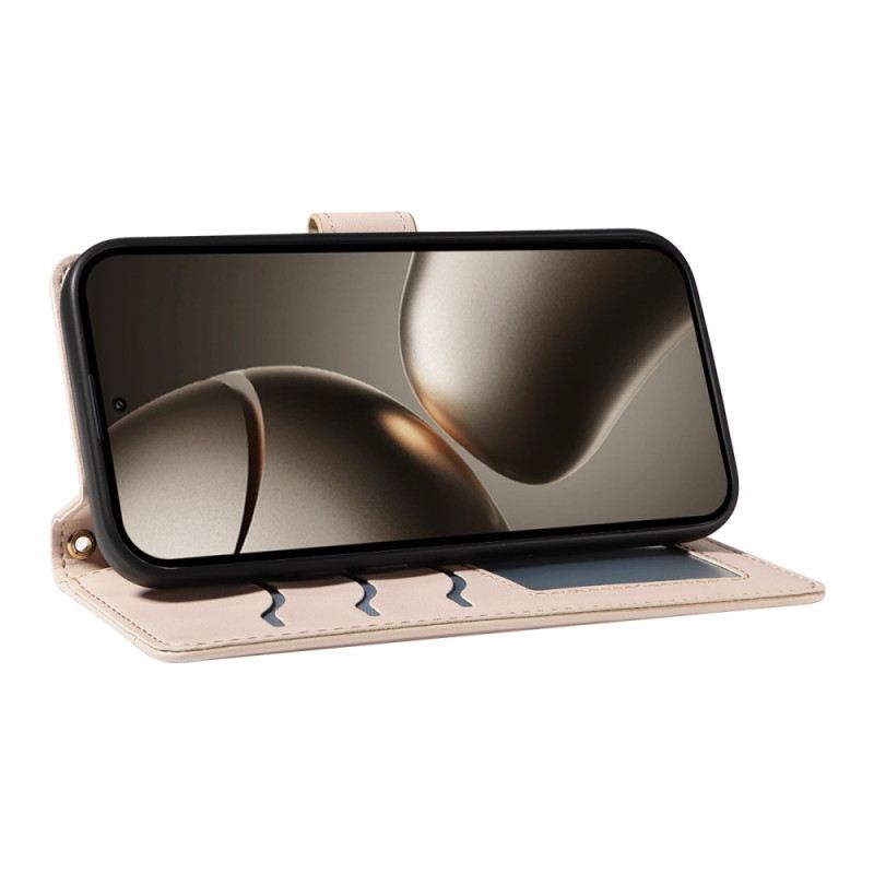 Bőrtok Xiaomi 15t Pro Steppelt Pánttal És Vállpánttal