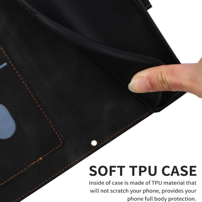 Bőrtok Xiaomi 15t Pro Virágminta Pánttal