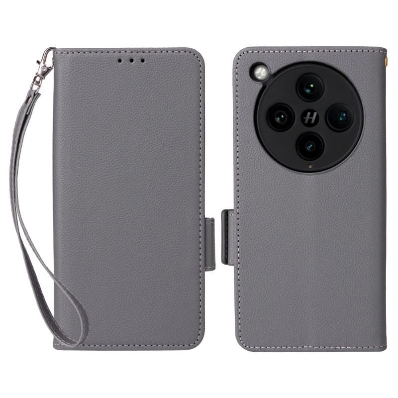 Bőrtok Oppo Find X8 Pro Licsi Szíj Textúra