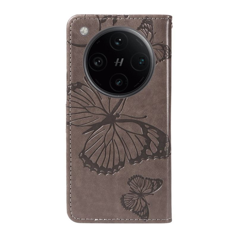 Bőrtok Oppo Find X8 Pro Óriás Pillangók