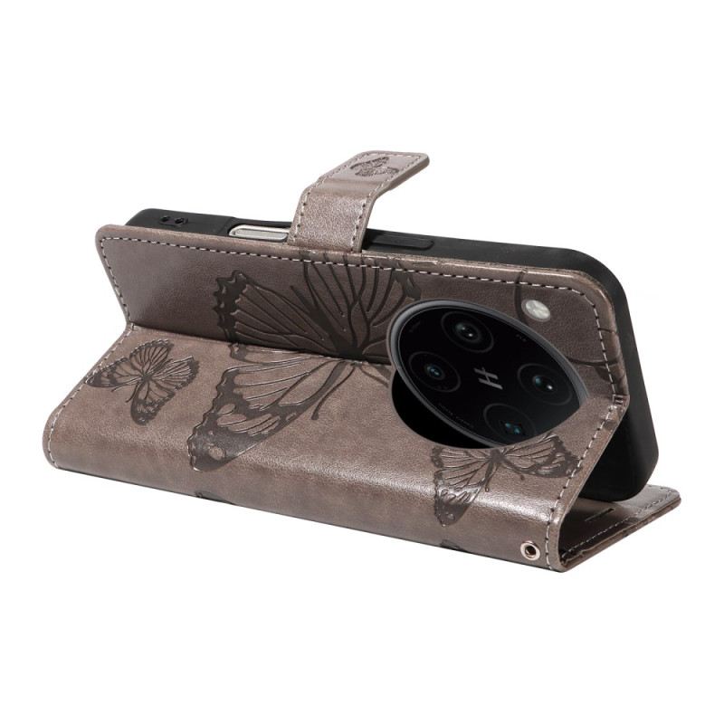 Bőrtok Oppo Find X8 Pro Óriás Pillangók