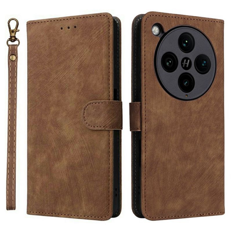 Bőrtok Oppo Find X8 Pro Velúr Hatású Rfid Védelem