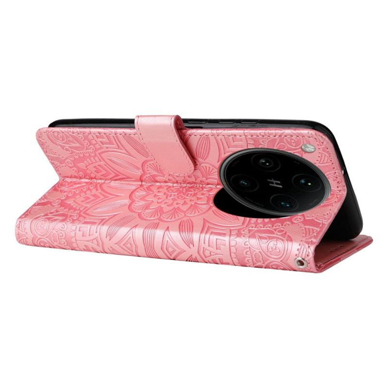 Kinyitható Bőrtok Oppo Find X8 Pro Rikító Mandala