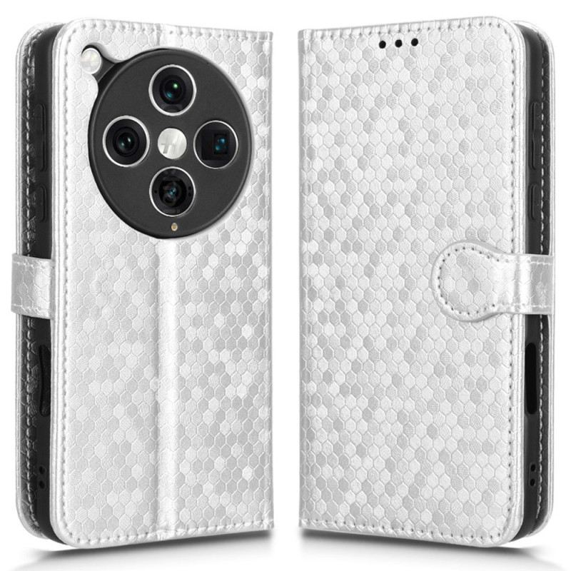 Kinyitható Tokok Oppo Find X8 Pro Csillámos Pöttyök Szíjjal