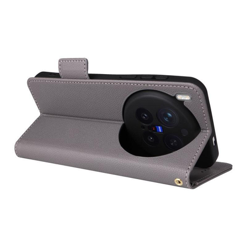 Bőrtok Vivo X300 Pro Műbőr Pánttal