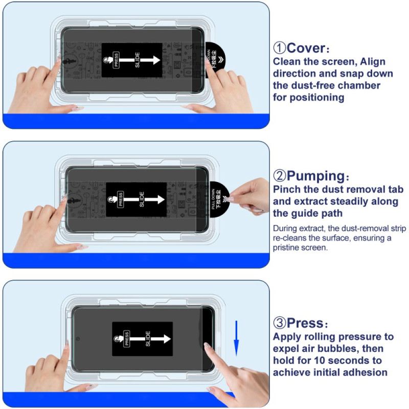 Edzett Üveg Képernyővédő Vivo X300 Pro Készülékhez Beépítőkerettel (ujjlenyomat-feloldás)