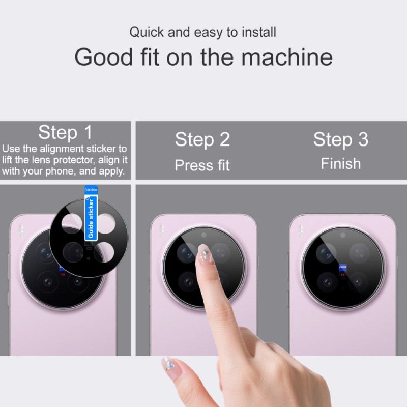 Edzett Üveg Lencsevédő Vivo X300 Pro Készülékhez (fekete Változat) Imak