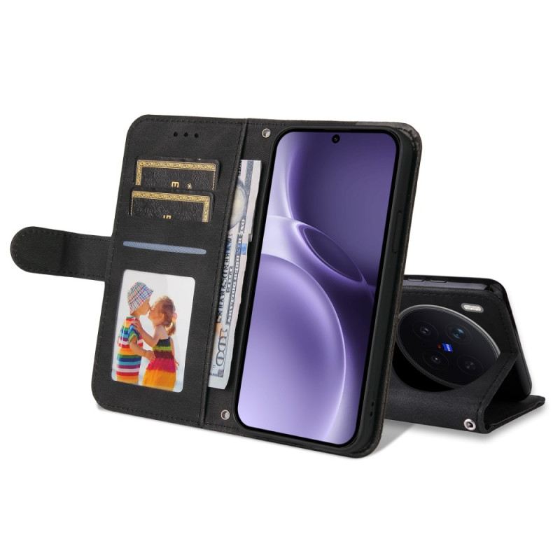 Fliptok Vivo X300 Pro Velúr Hatású Szegecsekkel