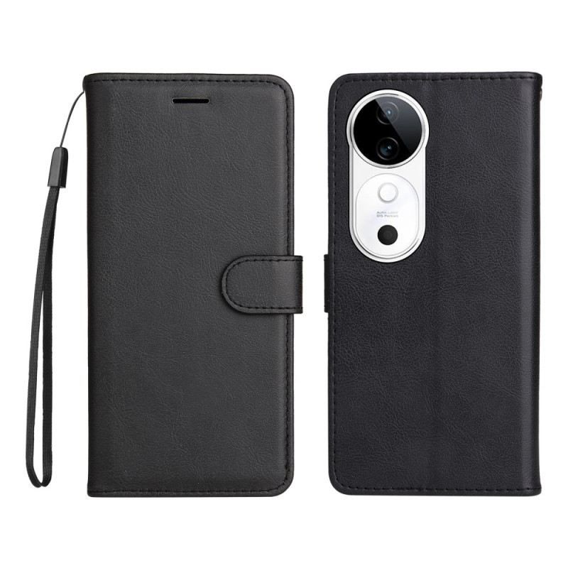 Fliptok Vivo V40 5g Bőrszíj Hatású