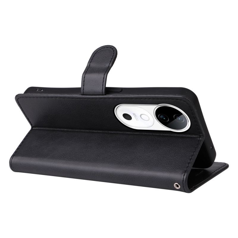 Fliptok Vivo V40 5g Bőrszíj Hatású