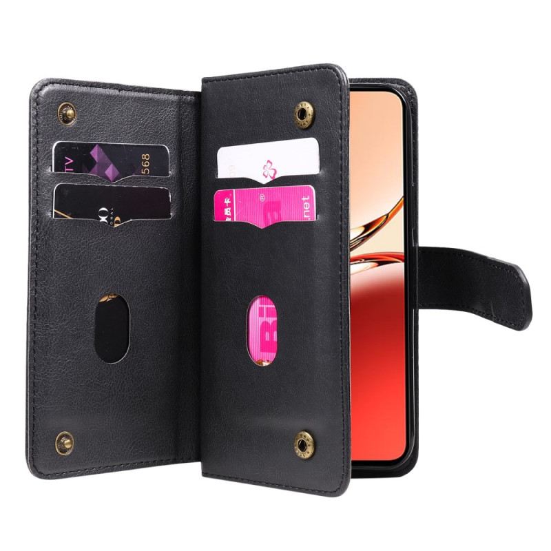 Bőrtok Oppo Reno 12f 5g 10 Kártyabirtokos
