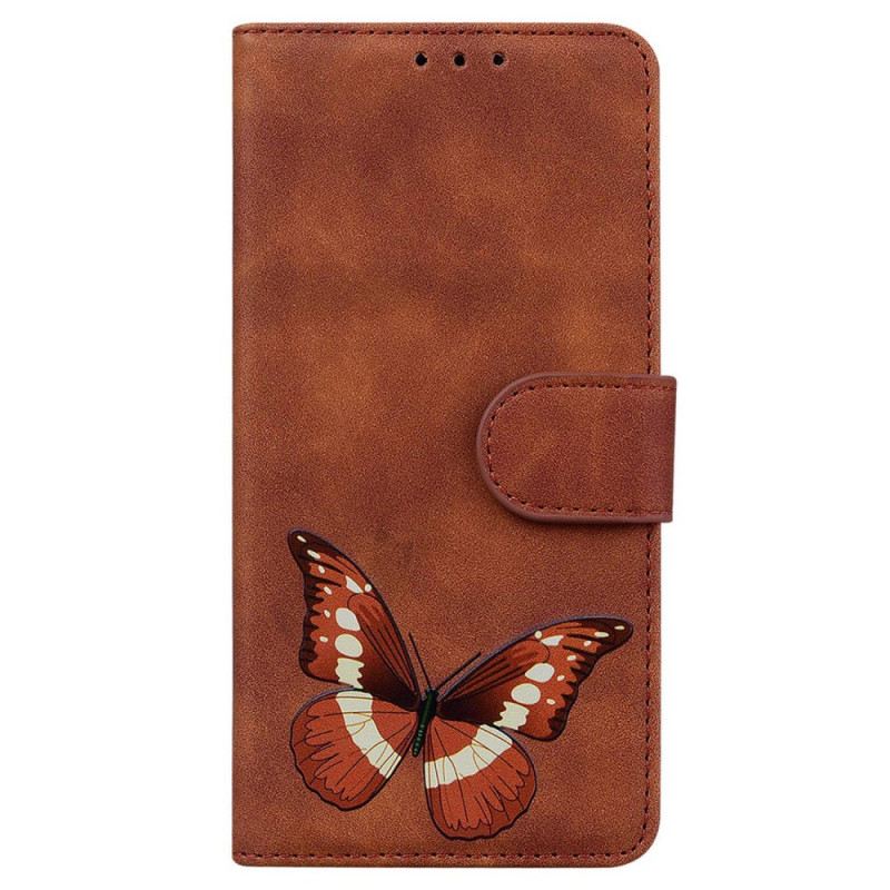 Bőrtok Oppo Reno 12f 5g Pillangó