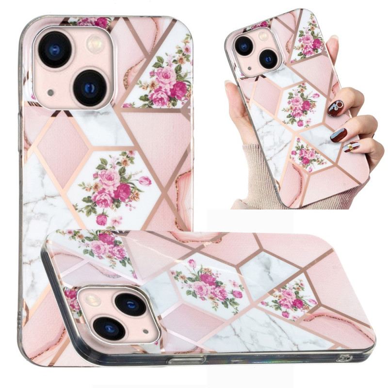 Telefontok iPhone 15 Plus Virágos Márvány