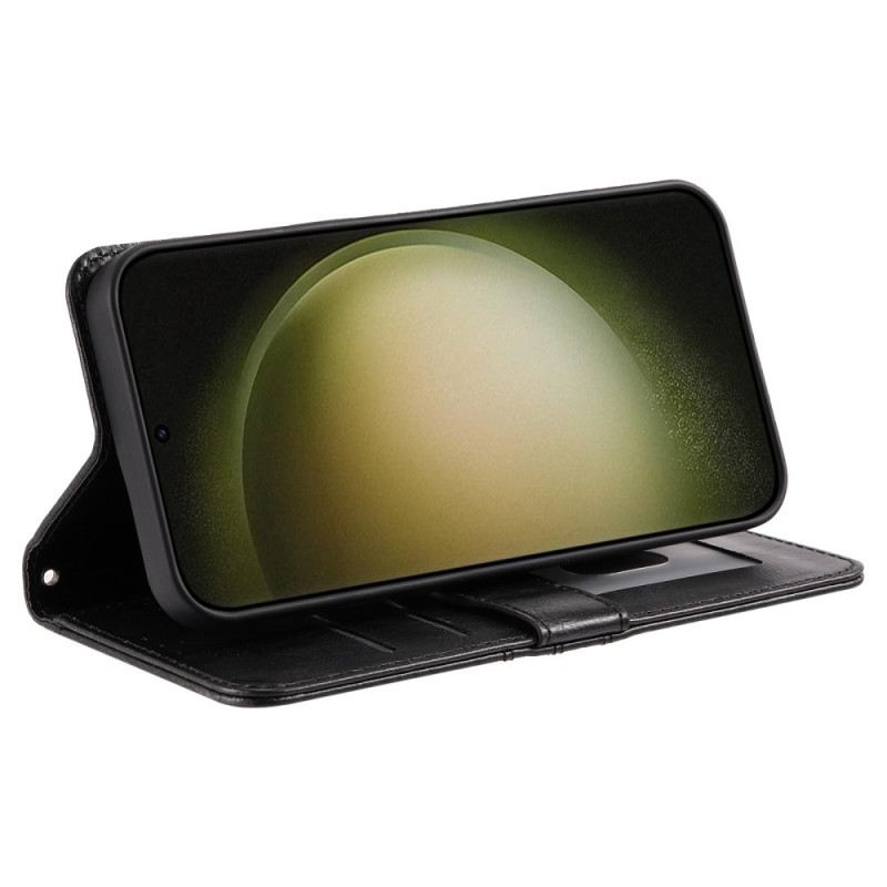 Bőrtok Samsung Galaxy S26 Plus 6 Kártyatartó Rekesz És Csuklópánt