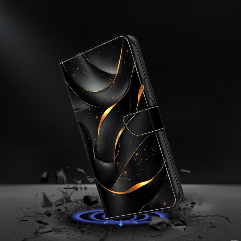 Bőrtok Samsung Galaxy S26 Plus Aranyszalag