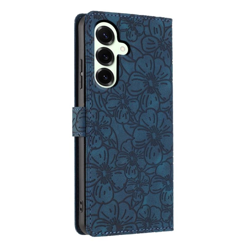 Bőrtok Samsung Galaxy S26 Plus Cseresznyevirág Gravírozás