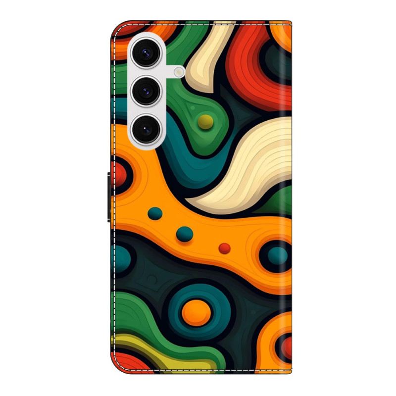 Bőrtok Samsung Galaxy S26 Plus Festett Motívum