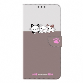 Bőrtok Samsung Galaxy S26 Plus Grafikus Macskák
