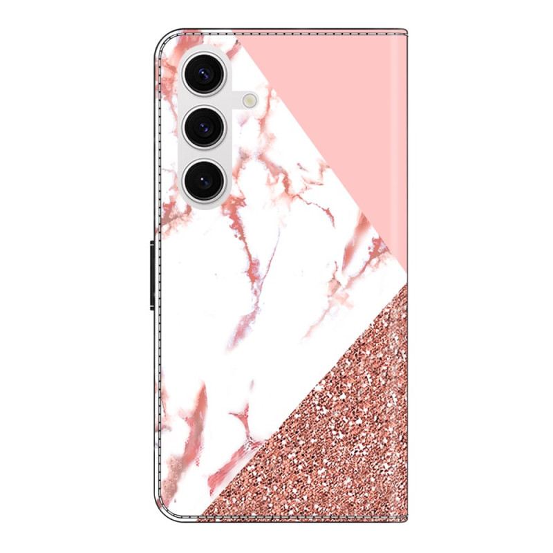 Bőrtok Samsung Galaxy S26 Plus Háromszög Alakú Márvány Minta