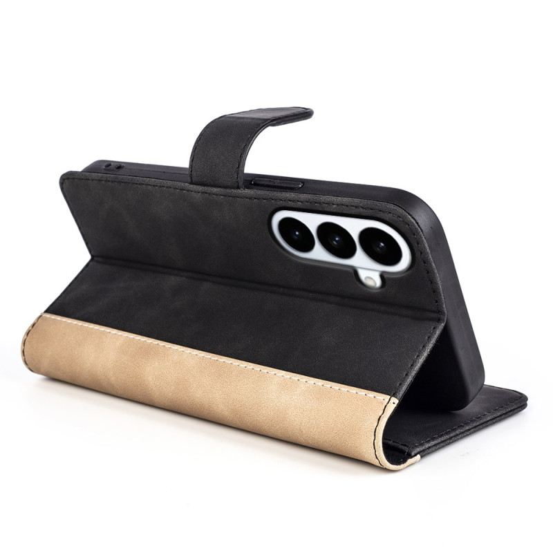 Bőrtok Samsung Galaxy S26 Plus Kétszínű Grafika