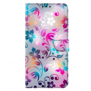 Bőrtok Samsung Galaxy S26 Plus Kézzel Készített Virágok