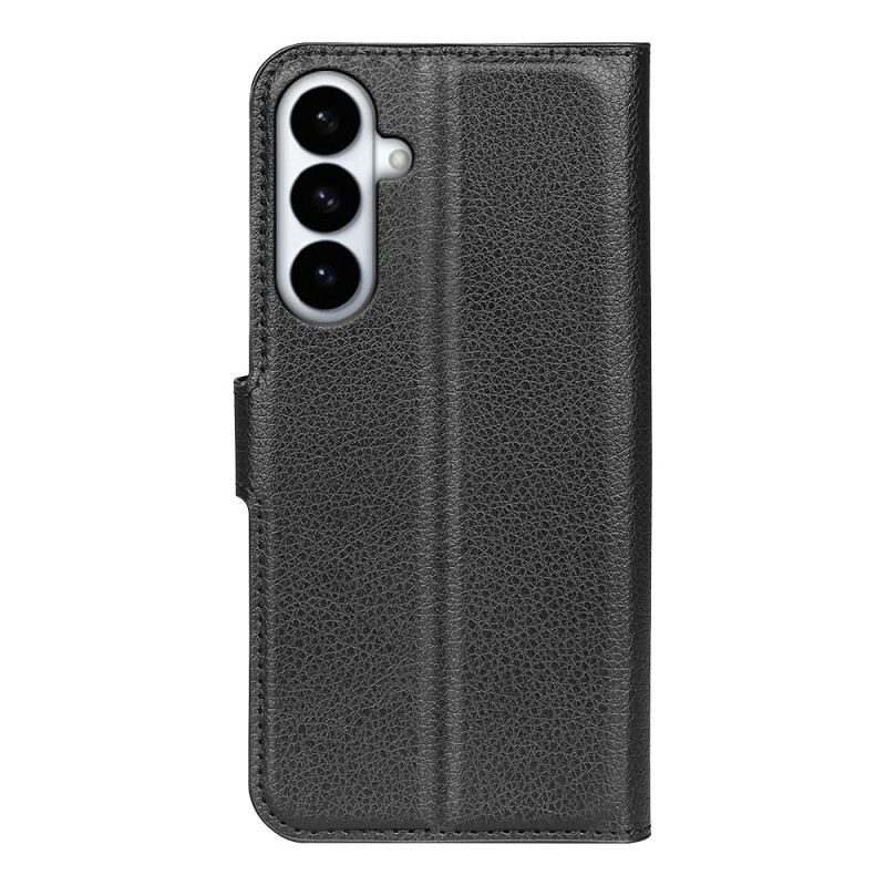 Bőrtok Samsung Galaxy S26 Plus Licsi Műbőr