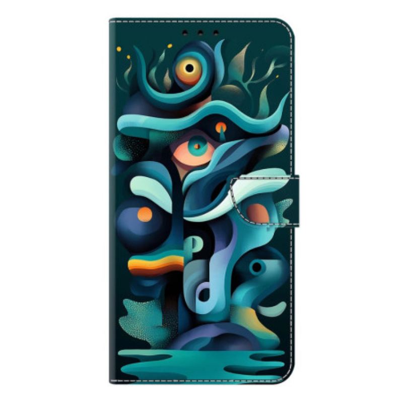 Bőrtok Samsung Galaxy S26 Plus Ombre Zöld Graffiti