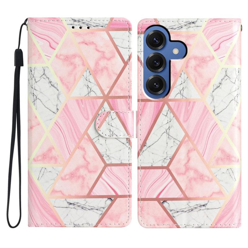 Bőrtok Samsung Galaxy S26 Plus Rózsaszín Márvány